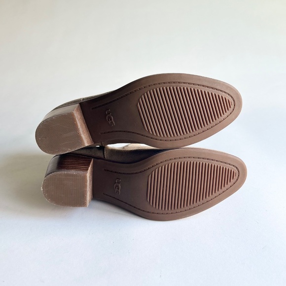 UGG Tan Brown Suede Genuine Leather Ankle Boots size 8 - Picture 7 of 16